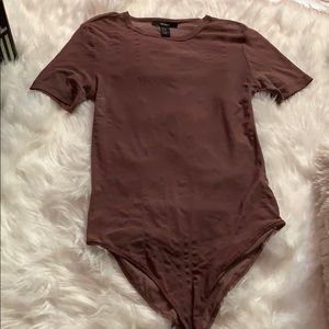 Purple sheer bodysuit